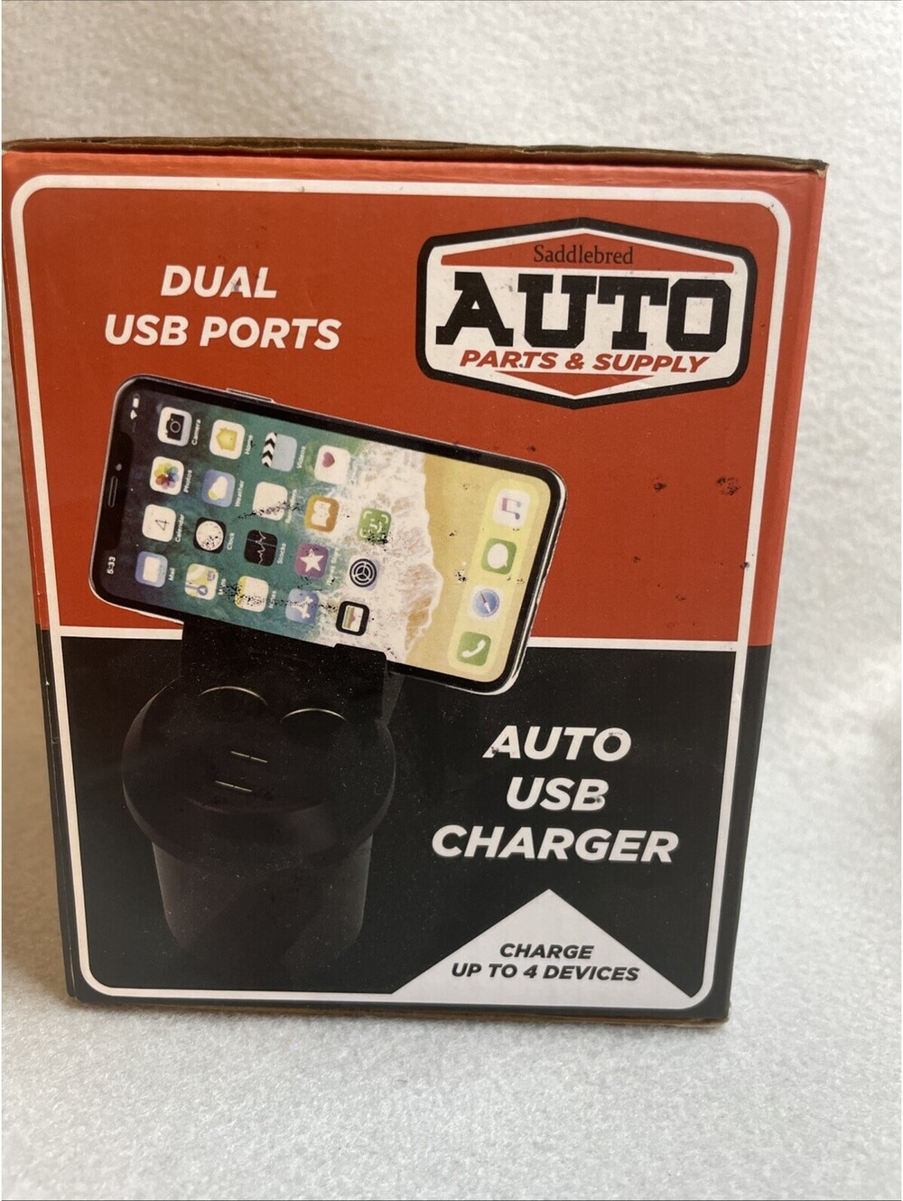 Saddlebred Auto USB Charger 2 12V and 2 USB Ports